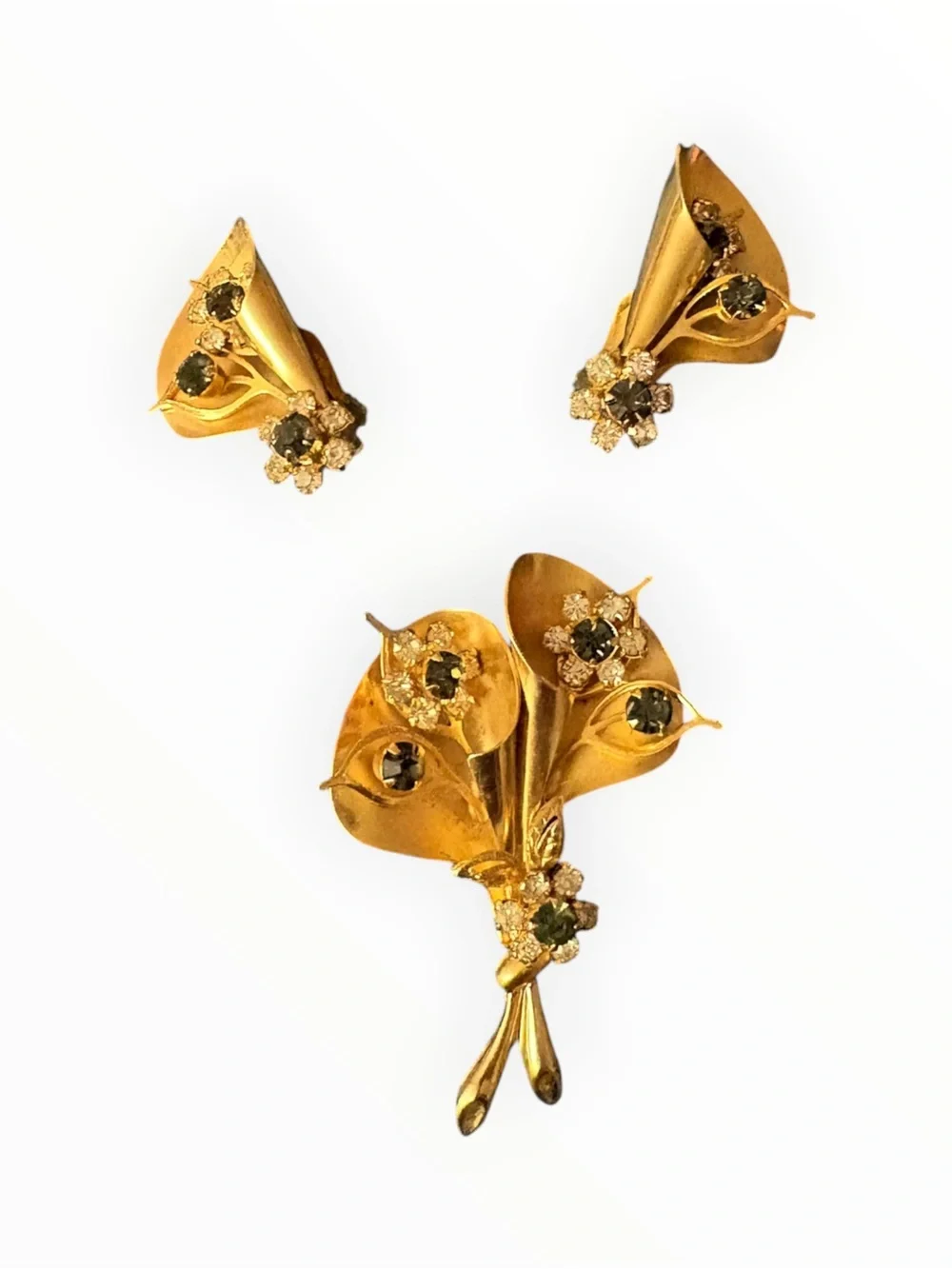 Vintage Mid-Century Albert Weiss 3-Piece Demi-Parure Set